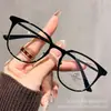 Gafas Marrones para Mujer con Miopía, Se Pueden Montar Lentes, Monturas de Gafas Lisas Ultraligeras, Protección Ocular Anti-Luz Azul, Gafas Lisas Sin Receta