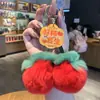 Nuevo Peluche de Durazno para Ganar tu Corazón, Llavero de Caqui, Colgante para Mochila de Mujer, Accesorio Pequeño, Llavero