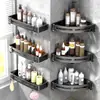 Estante de Almacenamiento para Baño sin Taladro Triángulo Montado en Pared para Inodoro Lavabo Estante de Almacenamiento para Baño