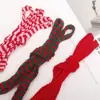 Cinta de Tejido de Lana para Navidad y Año Nuevo Transfronteriza, Lazo de Año Nuevo y Navidad Hecho a Mano para DIY, Cinta para Empaque de Regalos