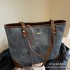 Bolsa de Mão Grande Color-Blocking Fashion para Mulheres 2026 Novo Estilo Tendência Bolsa de Ombro de Grande Capacidade Bolsa Tote Quente de Venda Transfronteiriça