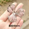 Base de leque redonda peças de flor DIY estilo antigo superfície de leque de seda decoração grampos de cabelo borboletas de metal materiais artesanais acessórios