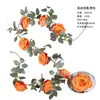 Enredadera de mimbre artificial, enredadera de flores falsas, decorativa para sala de estar, paisajismo interior, fondo de boda, flores de plástico y seda