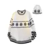 Suéter de Punto Jacquard Estilo Americano Color-Blocking Fair Isle, Suéter Unisex de Manga Larga con un Estilo Moderno, Ropa Interior para Pareja, Corte Limpio Moderno