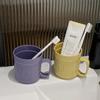 Taza de enjuague bucal minimalista estilo japonés Taza para cepillo de dientes para el hogar Taza de lavado de alto valor Cepillo de dientes para parejas Vajilla Taza para cepillo de dientes