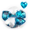 Arte de Uñas Hot Transfronterizo Estilo Japonés Forma de Corazón Fondo Puntiagudo Diamante Grande Vidrio Estéreo Diamante Brillante Adhesivo para Uñas Joyería de Diamante