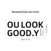 Adesivos de Espelho com Frases em Inglês Autoadesivos Adesivos de Parede para Interior Adesivo Decorativo para Banheiro Cômoda Vidro BR0431C