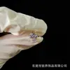 Pendientes Transfronterizos de Aleación de Titanio F136 con Forma de Cruz y Circonitas Brillantes, Tachuelas para Cartílago, Joyería para Piercings Corporales