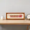 Marco de Fotos de Madera Maciza Estilo Chino Atractor de Fortuna para Decoración del Hogar, Adorno Potenciador de Riqueza