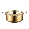 Panela para Macarrão Instantâneo Coreano, Panela Pequena para Sopa, Panela de Ramen de Aço Inoxidável com Duas Alças, Fogão de Indução, Panela para Cozinhar Macarrão Snail, Ferramenta para Cozinhar Macarrão