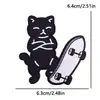 Parches Bordados de Animales de Dibujos Animados Tianyino Parches de Tela Bordados de Gato Lindo Accesorios para Ropa