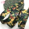 Fabricante en stock 3.8cm cinta de impresión por transferencia de calor cinta de impresión de camuflaje cinta con estampado de leopardo cinta con patrón de tanque cinturón de camuflaje