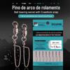 Rolamento giratório arco pino alta velocidade oito anel azul embalagem luya pino pesca a granel acessórios de pesca