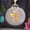Llavero de Felpa de Oveja Pequeña de la Suerte para Coche para Mujeres Encanto de Bolso Lindo Llavero de Metal Regalo Creativo Venta al por Mayor