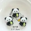 Panda Rojo de Dibujos Animados Resina DIY Accesorios para Joyería Funda para Teléfono Móvil Colgante para Zapato con Agujero Parche Pasador de Pelo Material para Accesorios del Cabello