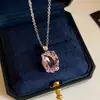 Estilo Minimalista Francés Collar Ovalado de Circonita Cadena Delicada y Translúcida para Clavícula Lujo Ligero Alta Gama Sencillo Moderno Collar