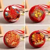 Bolsa para monedas de hojalata Caja de almacenamiento redonda para auriculares Bolsa para monedas Paquete de regalo navideño Fabricante Mayorista