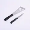Juego de herramientas para barbacoa de acero inoxidable pala para cocinar pala para barbacoa plato para barbacoa pala para olla de cocina juego combinado de barbacoa de nueve piezas