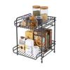 Prateleira Ajustável Multifuncional para Cozinha, Mesa de Escritório, Grande Capacidade, Multicamada, Metal, Porta-Arquivos, Porta-Objetos para Mesa de Escritório