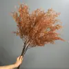 Alecrim Dourado Artificial de Haste Única, Samambaia Aspargo Dourada, Flores Decorativas, Plantas de Salgueiro Dourado, Grama Coral