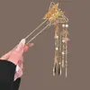 Pasador de Pelo Dorado Estilo Antiguo con Borla de Mariposa Nuevo Estilo Chino Pasador de Pasos Oscilantes Accesorios Estilo Nacional Hanfu Tocados para Fotos de Novia