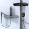 Blanco Leche Gris Pizarra Juego de Ducha de Cobre Completo con Temperatura Constante y Pantalla Digital Cabezal de Ducha Presurizado Ducha Presurizada para Baño en Casa