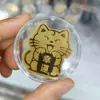 Shuibei Mismo Estilo Oro Puro 999 Pegatina de Oro para Teléfono 2Mg, La Riqueza Viene de Todas Partes, Accesorio Creativo Regalo Venta al por Mayor