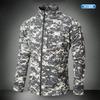 Chaqueta Softshell Camuflaje Comandante para Hombre Chaqueta Táctica de Forro Polar Engrosado Impermeable Cortavientos Ropa de Trabajo para Montañismo al Aire Libre