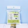 Juego de Tenedores para Fruta, Palillos de Plástico Desechables de Dos Púas para Fruta para Uso Doméstico, para Comer Fruta, Pasteles, Postres y Bocadillos Pequeños