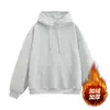 Jaqueta moletom com forro de fleece masculina Enbu, nova jaqueta esportiva com capuz para outono e inverno, moletom casual solto moderno e estiloso