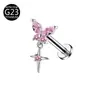 Nuevo Producto de Comercio Electrónico Transfronterizo: Tornillo para Oreja Cruz Mariposa Base Plana Rosca 0.9 Aleación de Titanio F136, Tornillo para Cartílago de Oreja, Tornillo para Labio