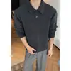 Novedad Otoño 2026 Estilo Hong Kong Tallas Grandes Camisa Polo de Manga Larga Cuello Solapa M-5X HT26882-Especial P22