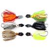 Anzuelo Jig Barrera de Agua Barba 14g Anzuelo con Surco de Sangre Engrosado Anzuelo con Cabeza de Plomo Brillante Electroplateada para Pez Negro Señuelo Biónico