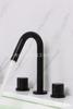 Kaiping Youjia Baño Negro Mate Lavabo Separado Lavabo de Tres Agujeros Caliente y Frío Tubo Redondo Inclinado Doble Manija 30168