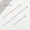 Colar com Corrente de Extensão em Prata Esterlina Pulseira de Prata 925 Extensor Dourado 18K Acessórios Fivela de Extensão de Cauda Ajuste de Comprimento DIY