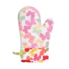 Guantes de Silicona y Algodón de Doble Capa Resistentes a Altas Temperaturas con Aislamiento Térmico y Textura de Patrón de Diamante para Cocina, Microondas y Horno, Guantes Antiescaldaduras