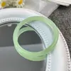 Pulseira Estilo Xiaohongshu de Concubina Imperial, Pulseira Transparente de Vidro Redondo Grosso Anti-Jade Gelo, Acessório Hanfu, Pulseira Antiga com Sino para Mulheres