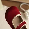 Sapatos femininos de camurça com laço estilo coreano 2026 primavera e outono novos sapatos de couro com sola macia antiderrapante moda versátil sapatos de princesa
