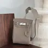 Bolsa de Peito Nova Kelly de Couro Bovino de Primeira Camada Padrão Granulado Unissex Couro Genuíno Casual Simples Ombro Transversal
