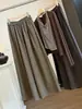 Calça casual de perna larga estilo coreano para mulheres, novo modelo de outono, cintura alta elástica com cordão, perna reta solta emagrecimento calça longa