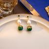 Pendientes de diamantes vintage, pendientes de nicho antiguos, pendientes de gota de aceite, exquisitos pendientes de aguja de plata 925, joyería, collar al por mayor