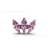 Pendiente de Titanio F136 con Circonita Redonda de Tres Piedras Body Piercing Joyería Stud para Labio Oreja Cartílago En Stock Venta Caliente