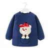 Mono de bebé Otoño e Invierno Abrigo impermeable y resistente a la suciedad Ropa de comedor Delantal infantil Babero de manga larga para bebé