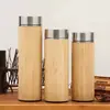 Taza de vacío con carcasa de bambú para comercio exterior, vaso de agua para coche, taza de bambú, taza de café de acero inoxidable, taza de té portátil, taza de viaje