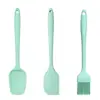 Raspador de bolo espátula de silicone pincel de óleo resistente a alta temperatura pá de creme de bolo colher pincel de óleo integrado tamanho pequeno pó de salsicha panqueca