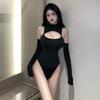 Lingerie Sexy Vermelha Tentação Sexy Manga Longa Slim Fit Spice Girls Vazada Pura Sex Hot Conjunto de Roupas Siaman 2360