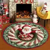 Alfombrilla de suelo de terciopelo de cristal de Nuevo Papá Noel de Temu Transfronteriza, Alfombra resistente a las manchas para sala de estar, Alfombrilla para mesa de café, Felpudo para entrada