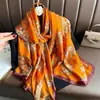 Nova Moda Estilo Primavera e Verão 2025 Lenço Longo de Seda Elegante Lenço Longo de Cetim Lijing para Mãe Leve Versátil para Viagem