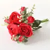 Ramo de Loto y Peonía Artificial de Alta Gama con 10 Cabezas para Decoración de Banquetes, Flores de Mesa, Ramilletes de Boda y Arreglos Caseros