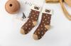 Calcetines Zhuji con Puños, Calcetines de Media Caña para Mujer, Estilo Primavera y Otoño, Estilo Trendy Ins, Estilo Japonés, Calcetines Largos Deportivos para Otoño e Invierno, Versátiles con Diseño de Oso